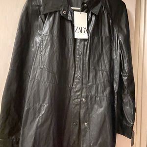 New Zara faux leather dress